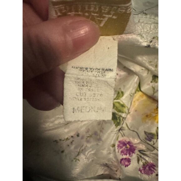 Vintage LA Intimates Nightie Slip Dress Floral Size M - Picture 7 of 10